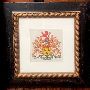 Antique Dutch Coat of Arms/Crest Original Chromolithograph Printed Holland 1880